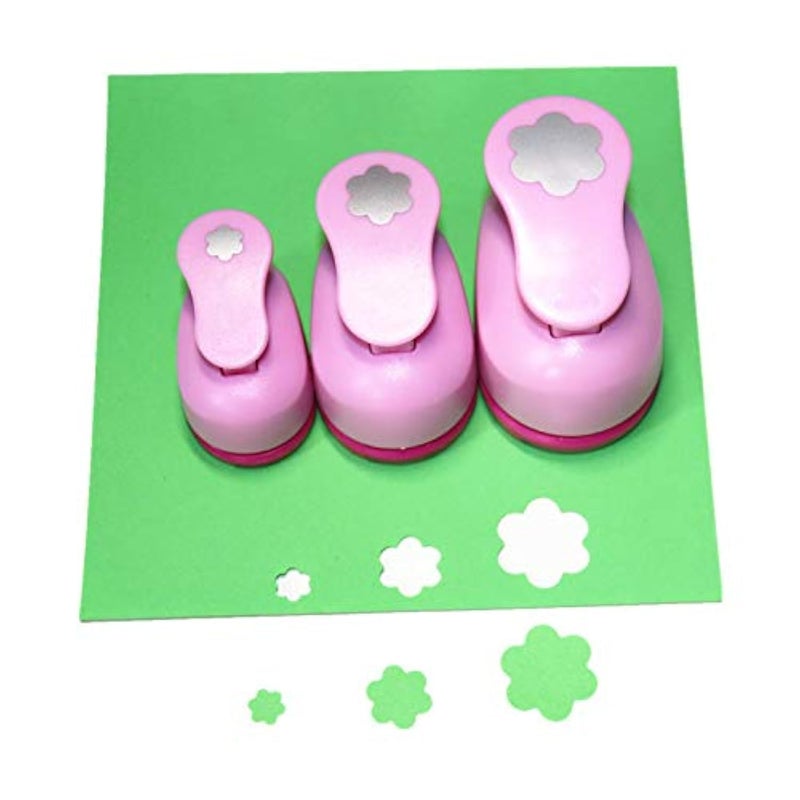 Cady مجموعة قواطع كادي 8 مم 15 مم 25 مم قواطع ورقية 3 قطع/مجموعة (زهرة) - Image 1